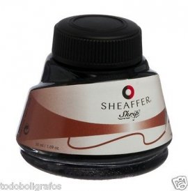 Botella tinta Sheaffer Skrip color marron. Para plumas estilograficas.